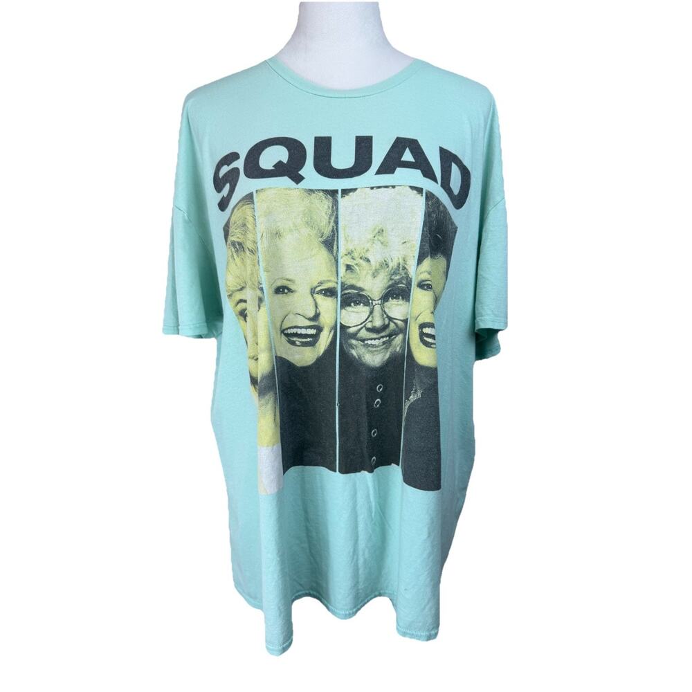 ABC Studio The Golden Girls "Squad" T-Shirt 2XL‎ Light Teal Blue Retro